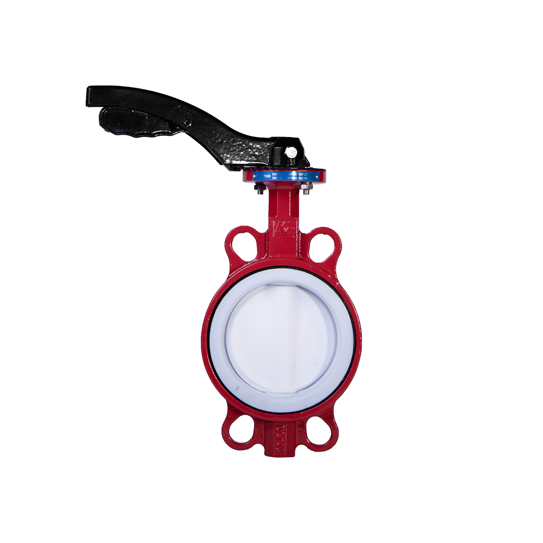 شیر پروانه بدنه فولاد تمام تفلون  - مقاوم و صنعتی | بردیا صنعت